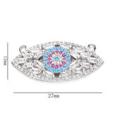 Heart Zircon Evil Eye Pendant Rhinestone Charms for Jewelry Making