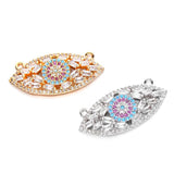 Heart Zircon Evil Eye Pendant Rhinestone Charms for Jewelry Making