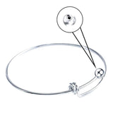 2pcs Rainbow Silver Stainless Steel Open Bangles Bracelets DIY Jewelry Making