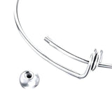 2pcs Rainbow Silver Stainless Steel Open Bangles Bracelets DIY Jewelry Making