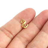 20pcs 12X7mm Stainless Steel $ Dollar Sign Pendant Charms For DIY Jewelry ZU2