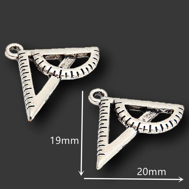 20pcs Mixed Fountain Pen Book Ruler Drawing Board Pen Holder Calculator Pendant
