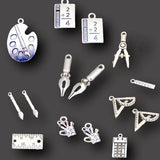 20pcs Mixed Fountain Pen Book Ruler Drawing Board Pen Holder Calculator Pendant