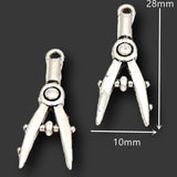 20pcs Mixed Fountain Pen Book Ruler Drawing Board Pen Holder Calculator Pendant