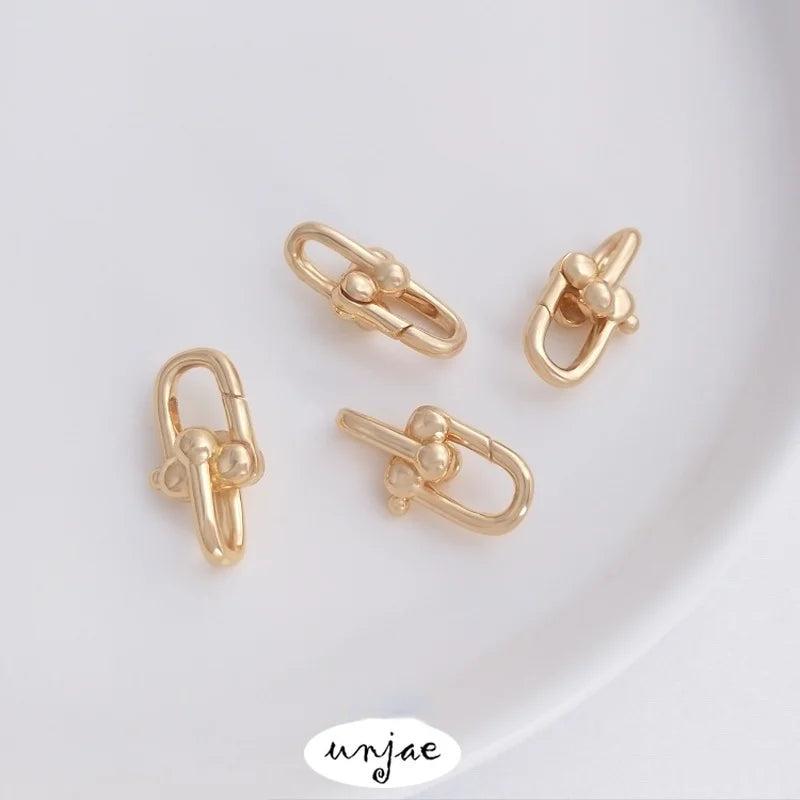 14K U-Shaped Spring Buckle Chain End Connecting Buckle DIY Accessories