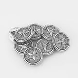 10pcs Star Charms Slider Beads for Leather Cord Bracelets
