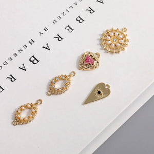 Retro Eyes Love Pearl Rhinestone Lace Ring DIY Jewelry