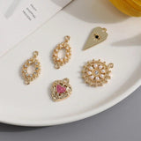Retro Eyes Love Pearl Rhinestone Lace Ring DIY Jewelry