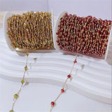 1 Meter Plated Tassel Crystal Chains Copper Chain DIY Jewelry Making