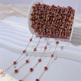 1 Meter Plated Tassel Crystal Chains Copper Chain DIY Jewelry Making
