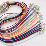 10pcs Multicolor Leather Rope Necklace with Lobster Clasp