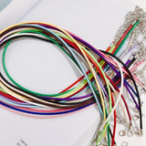 10pcs Multicolor Leather Rope Necklace with Lobster Clasp