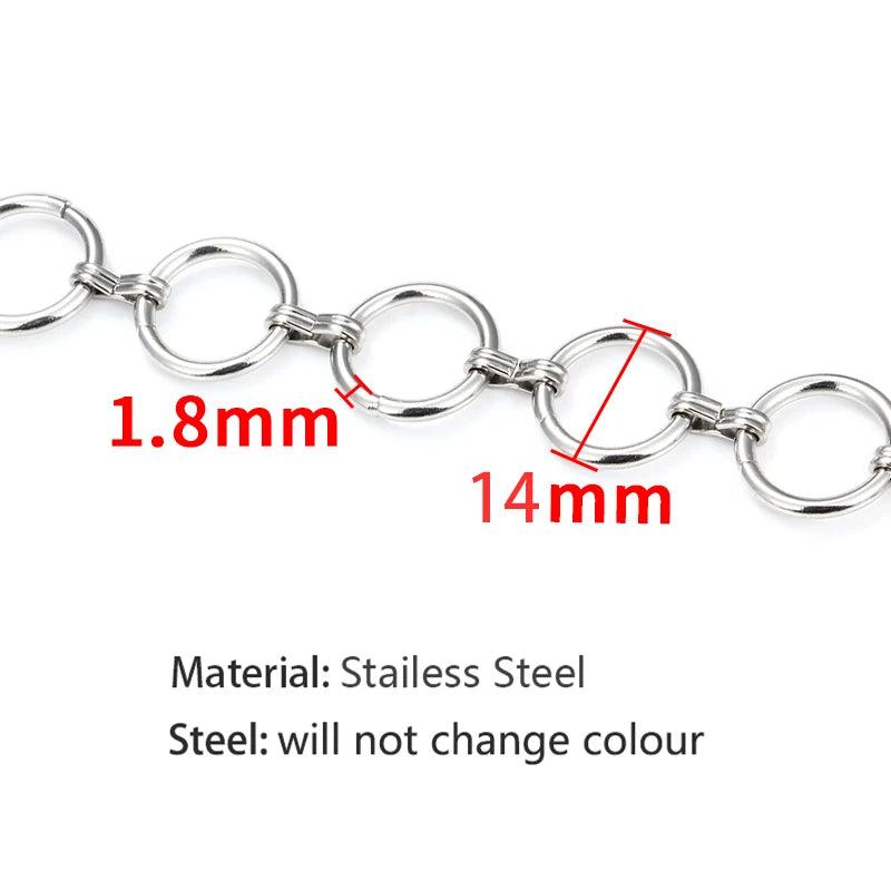 Stainless Steel Oval Link Chains for DIY Necklace Making