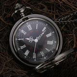 Vintage Roman Numerals Quartz Pocket Watch Steampunk Pendant Necklace