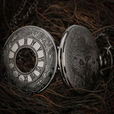 Vintage Roman Numerals Quartz Pocket Watch Steampunk Pendant Necklace