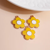 10pcs Enamel Flowers Charms DIY Jewelry Making Pendants Necklace Bracelet