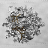 Silver Plated Christmas Tree Charms Pine Pendants DIY Jewelry Making
