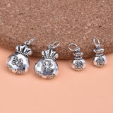 S925 Thai Silver Money Bag Pendant DIY Material