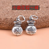 S925 Thai Silver Money Bag Pendant DIY Material