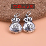 S925 Thai Silver Money Bag Pendant DIY Material