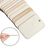 25pcs 52x34mm Unfinished Wood Rectangle Pieces Blank Wooden Hanging Tags