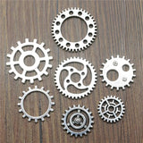 20pcs Antique Silver Steampunk Gear Pendant Charms for DIY Craft