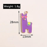 10pcs Enamel Alpaca Charm for Jewelry Making DIY Accessories