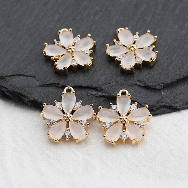 18k Plated Zircon Pendant DIY Earring Jewelry Making