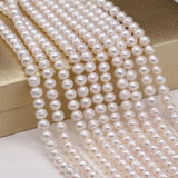 Natural Freshwater Pearl Beaded High Round Shape Punch Loose Beads