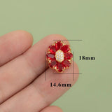 Elegant Zircon Glass Earrings Set for Women