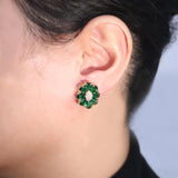 Elegant Zircon Glass Earrings Set for Women