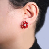 Elegant Zircon Glass Earrings Set for Women
