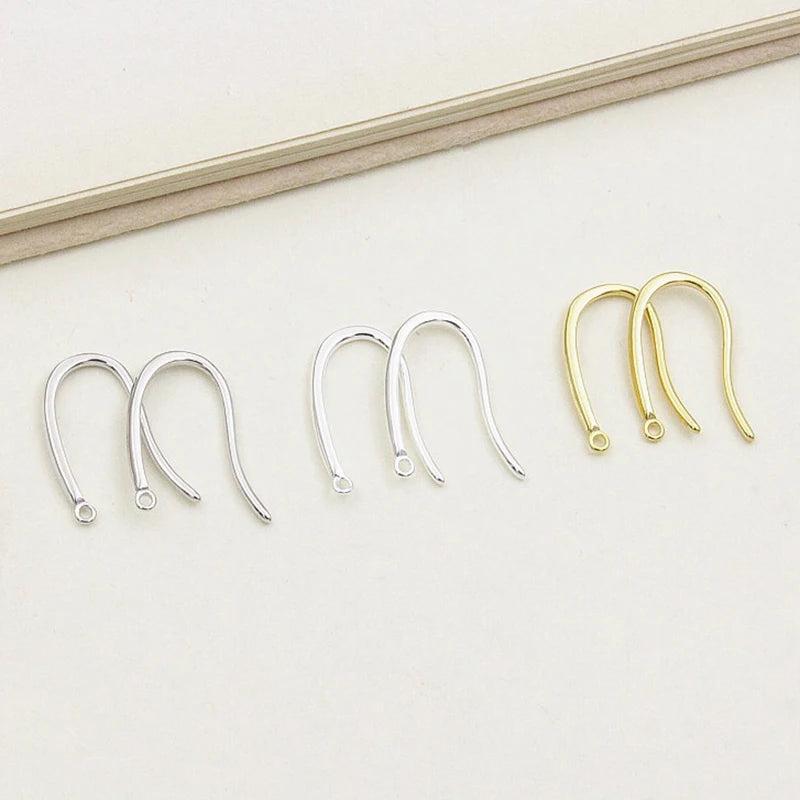 15mm 925 Sterling Silver Smooth Single Ring Earring Hooks for Jewelry Making