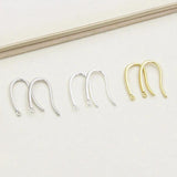 15mm 925 Sterling Silver Smooth Single Ring Earring Hooks for Jewelry Making
