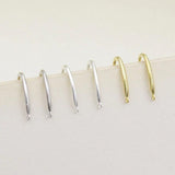 15mm 925 Sterling Silver Smooth Single Ring Earring Hooks for Jewelry Making