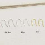 15mm 925 Sterling Silver Smooth Single Ring Earring Hooks for Jewelry Making