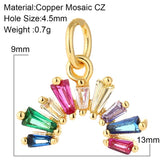 Rainbow Slippers Pendant Necklace Charm Diy Handmake Sweet Candy Stainless