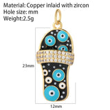 Rainbow Slippers Pendant Necklace Charm Diy Handmake Sweet Candy Stainless