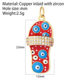 Rainbow Slippers Pendant Necklace Charm Diy Handmake Sweet Candy Stainless