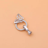 S925 Sterling Silver DIY Jewelry Butterfly Pearl Clasp