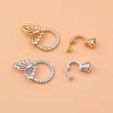 S925 Sterling Silver DIY Jewelry Butterfly Pearl Clasp