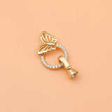 S925 Sterling Silver DIY Jewelry Butterfly Pearl Clasp