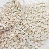 300Pcs Champagne Acrylic Letter Beads 4*7mm for Jewelry Making