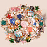 10pcs Enamel Ocean Animals Charms for DIY Jewelry