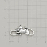 Antique Silver Plated Moon Cat Pet Charm Pendant DIY Jewelry Findings