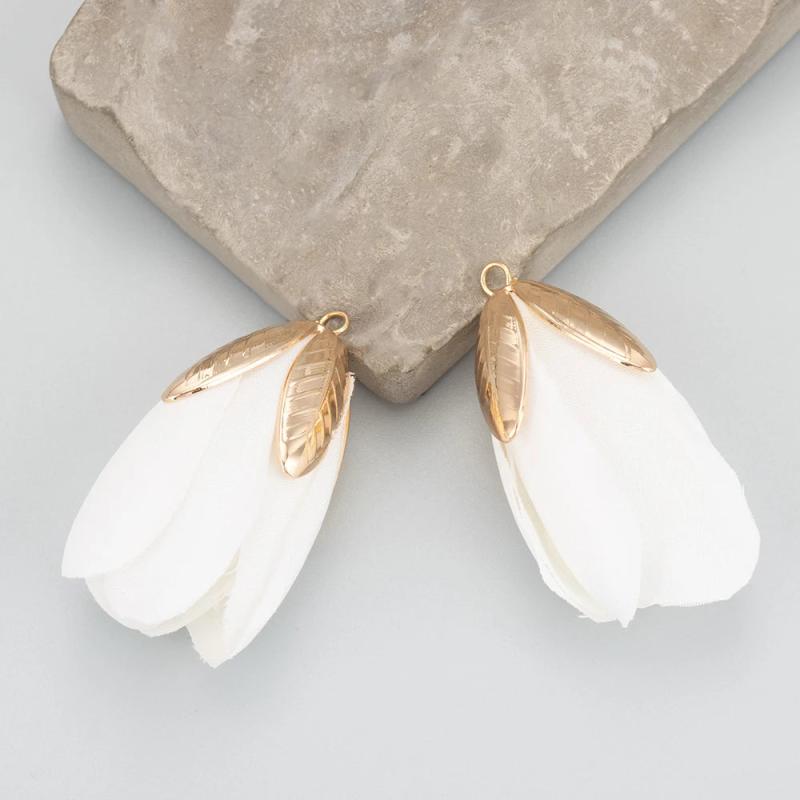 Flower Earring Charms Handmade DIY Pendants 10pcs/lot