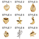 5pcs Heart Stainless Steel Charms for Jewelry Making