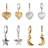 5pcs Heart Stainless Steel Charms for Jewelry Making
