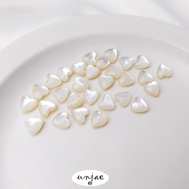 Natural Queen's Pink Shell Heart Beads DIY Loose Separation Accessories