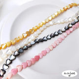 Natural Queen's Pink Shell Heart Beads DIY Loose Separation Accessories